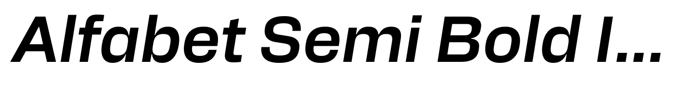 Alfabet Semi Bold Italic